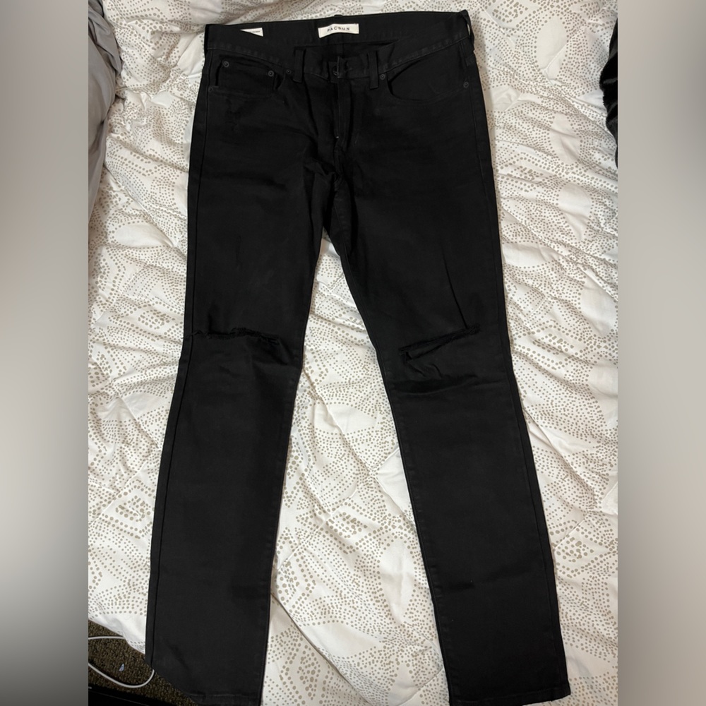 PacSun Men’s Stacked skinny jeans ripped